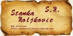 Stanka Moljković vizit kartica